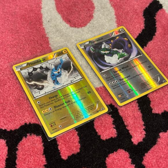 Tornadus BW42 & Thundurus BW41 Pokémon Promo Black Star Bundle - Picture 3 of 6